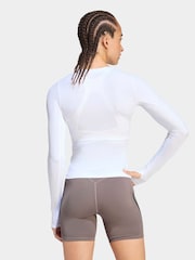 adidas White PrimeLift Essentials Contour Long Sleeve Top - Image 2 of 7