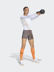adidas White PrimeLift Essentials Contour Long Sleeve Top - Image 3 of 7