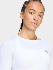 adidas White PrimeLift Essentials Contour Long Sleeve Top - Image 5 of 7