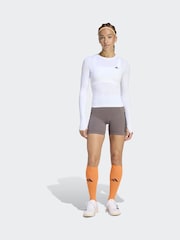 adidas White PrimeLift Essentials Contour Long Sleeve Top - Image 6 of 7