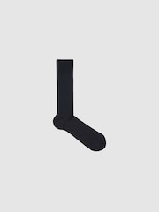 Reiss Navy Fela Ribbed Socks - Image 2 of 4
