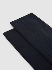 Reiss Navy Fela Ribbed Socks - Image 3 of 4