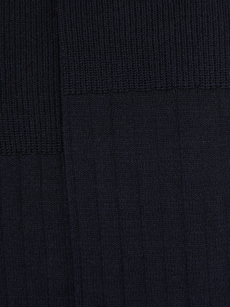 Reiss Navy Fela Ribbed Socks - Image 4 of 4