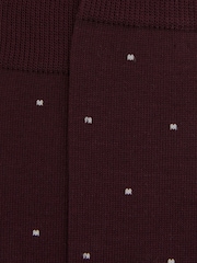 Reiss Bordeaux Mario Spot Polka Dot Socks - Image 4 of 4
