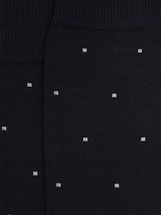 Reiss Navy Mario Spot Polka Dot Socks - Image 4 of 4