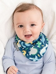 Cheeky Chompers Dino & Stripes Dribble 100% Cotton Baby Bibs 2 Pack - Image 2 of 7