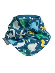 Cheeky Chompers Dino & Stripes Dribble 100% Cotton Baby Bibs 2 Pack - Image 4 of 7
