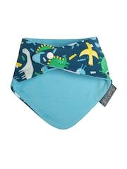 Cheeky Chompers Dino & Stripes Dribble 100% Cotton Baby Bibs 2 Pack - Image 6 of 7