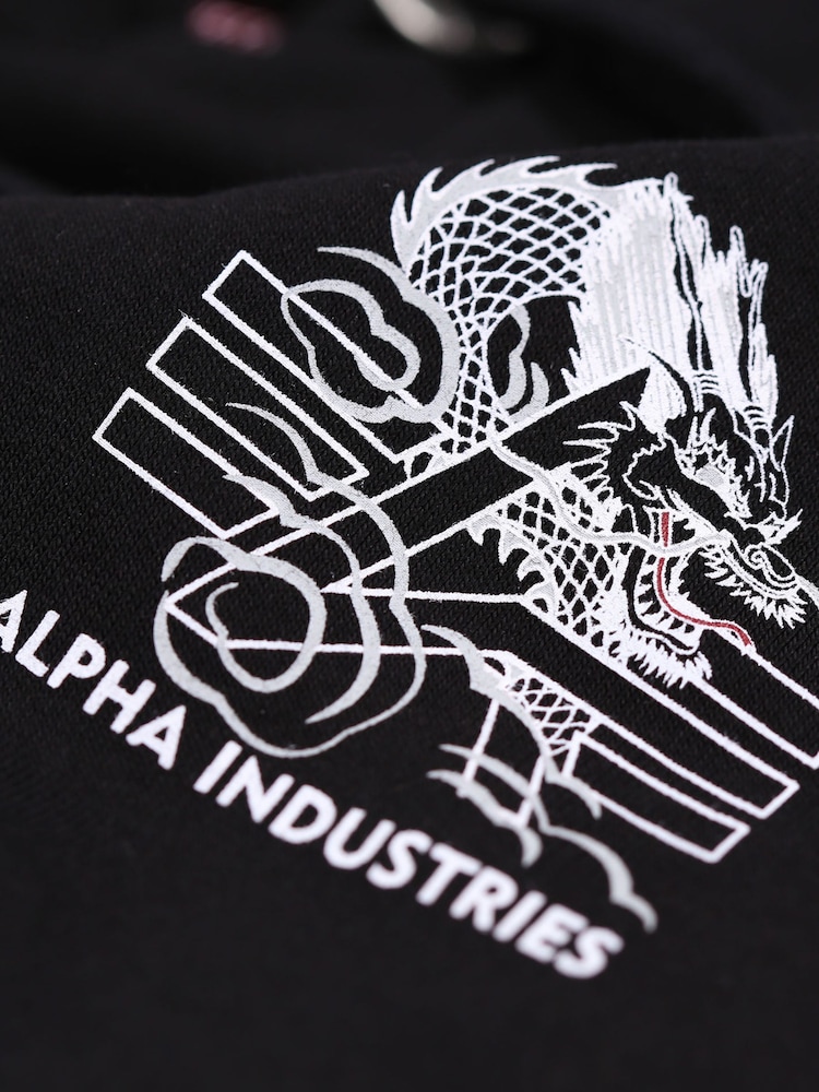 Alpha Industries 100% Cotton Heritage Dragon Hoodie - Image 6 of 6 Alpha Industries 100% Cotton Heritage Dragon Hoodie - Image 6 of 6