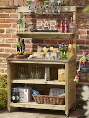 Rowlinson Brown Garden Multi Functional Wooden Mini Bar - Image 1 of 4