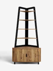 Dark Bronx Oak Effect Large Corner Ladder Shelf - Image 6 of 6