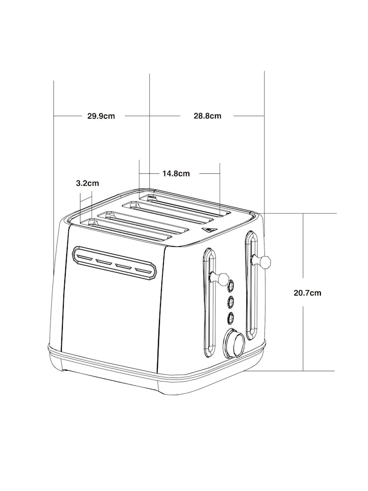 Dove Grey 4 Slice Malvern Toaster - Image 8 of 8