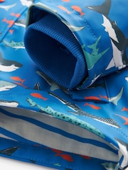 Голубой с рисунком акулы - FatFace Baby Shark Rain Mac - Изображение 4 из 8