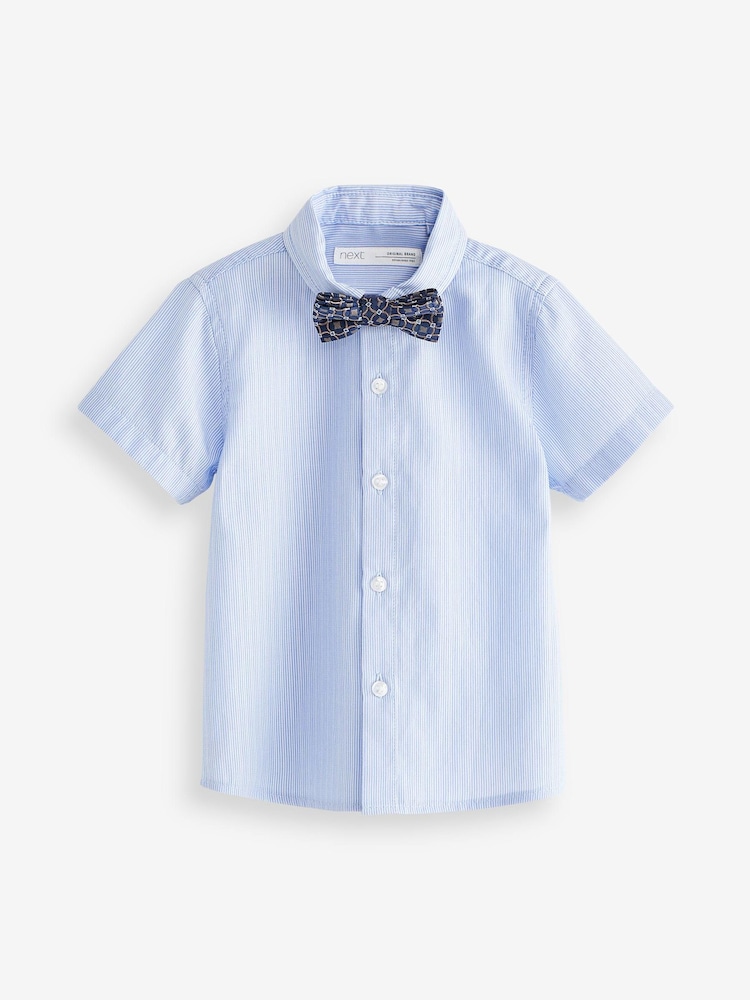 Blue 4pc Waistcoat, Shirt, Shorts & Bow Tie Set (3mths-9yrs) - Image 6 of 6 Blue 4pc Waistcoat, Shirt, Shorts & Bow Tie Set (3mths-9yrs) - Image 6 of 6