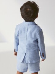 Blue Blazer Set with Check Shirt (3mths-9yrs) - Image 3 of 8