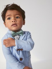 Blue Blazer Set with Check Shirt (3mths-9yrs) - Image 4 of 8