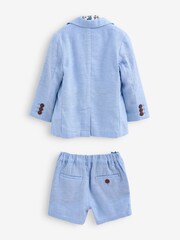 Blue Blazer Set with Check Shirt (3mths-9yrs) - Image 7 of 8