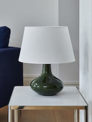 Jasper Conran London Green Curved Ceramic Table Lamp - Image 2 of 5