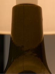 Jasper Conran London Green Curved Ceramic Table Lamp - Image 3 of 5