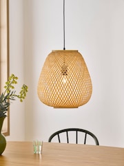 Jasper Conran London Natural Bamboo Pendant Light - Image 1 of 6