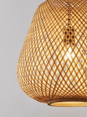 Jasper Conran London Natural Bamboo Pendant Light - Image 3 of 6