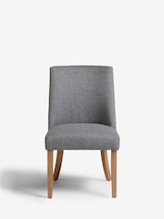 Set of 2 Chunky Weave Mid Grey Wolton Collection Luxe Dining Chairs - Image 2 of 8
