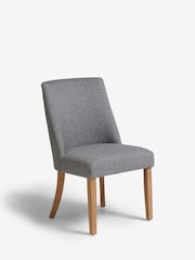 Set of 2 Chunky Weave Mid Grey Wolton Collection Luxe Dining Chairs - Image 3 of 8