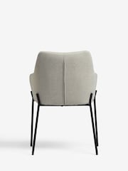 Set of 2 Tweedy Plain Light Natural Quinn Black Legs Dining Chairs - Image 5 of 8