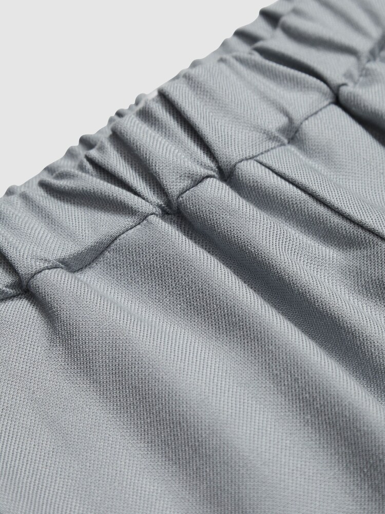 Albastru - Pantaloni scurți texturați din amestec de in Reiss Payne - Imaginea 5 din 5