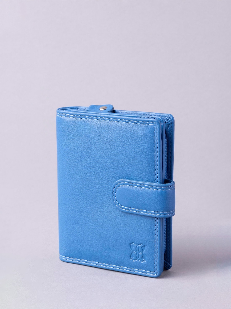 Lakeland Leather Blue Small Tab Purse - Image 1 of 5