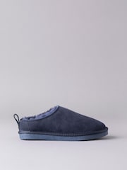 Lakeland Leather Blue Ladies Sheepskin Clog Winter Slippers - Image 2 of 4