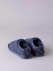 Lakeland Leather Blue Ladies Sheepskin Clog Winter Slippers - Image 3 of 4