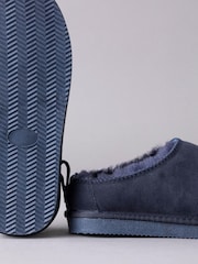 Lakeland Leather Blue Ladies Sheepskin Clog Winter Slippers - Image 4 of 4