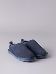 Lakeland Leather Blue Ladies Sheepskin Clog Winter Slippers - Image 5 of 5
