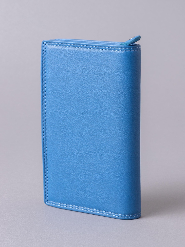 Lakeland Leather Blue Medium Tab Purse - Image 2 of 5