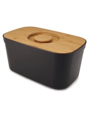 Joseph Joseph Black Bread Bin With Cutting Board Lid - Image 1 of 4