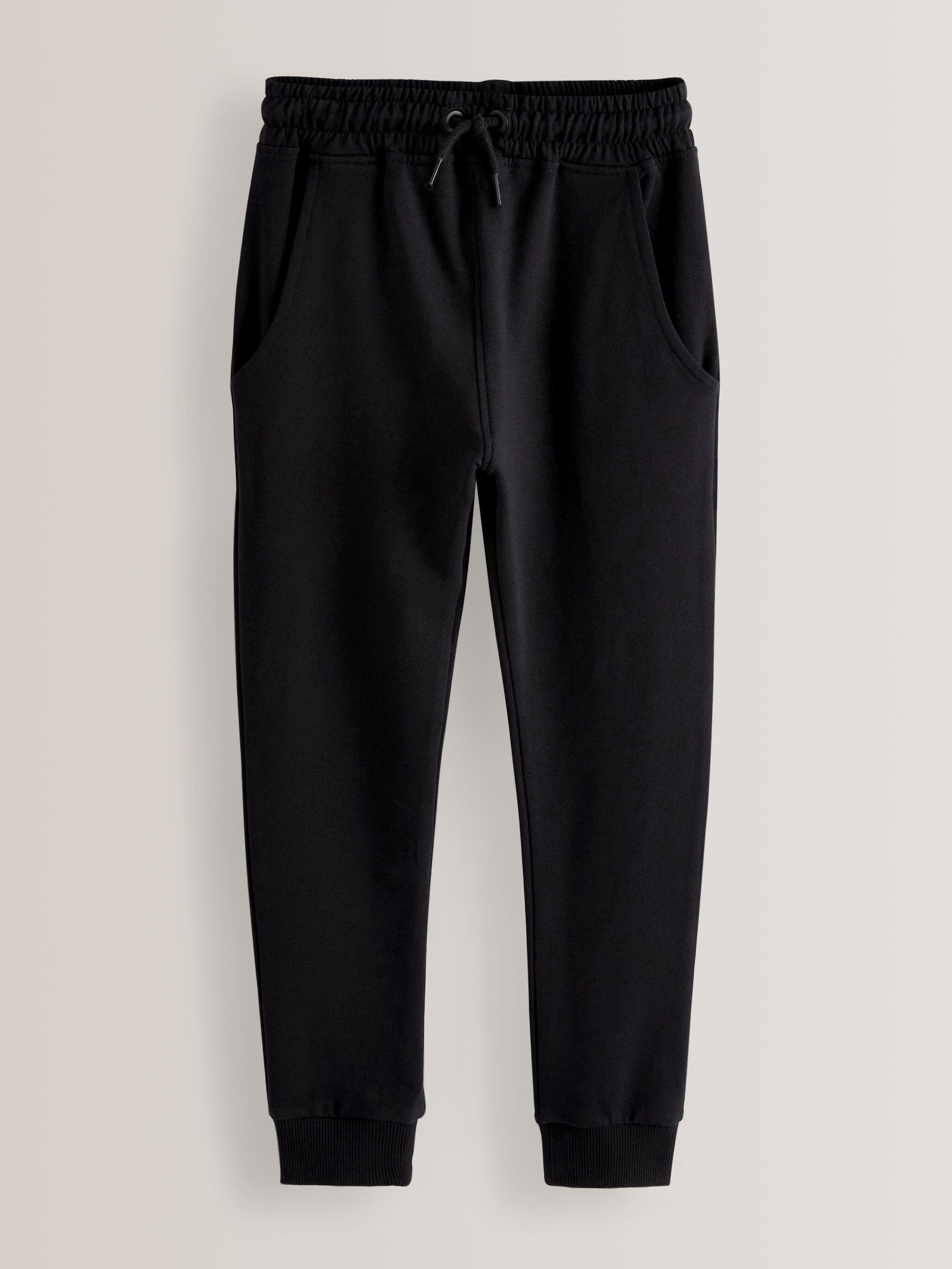 Dark Black Longer Length Skinny Fit Joggers 3 16yrs