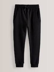 Dark Black Longer Length Skinny Fit Joggers (3-16yrs) - Image 1 of 2
