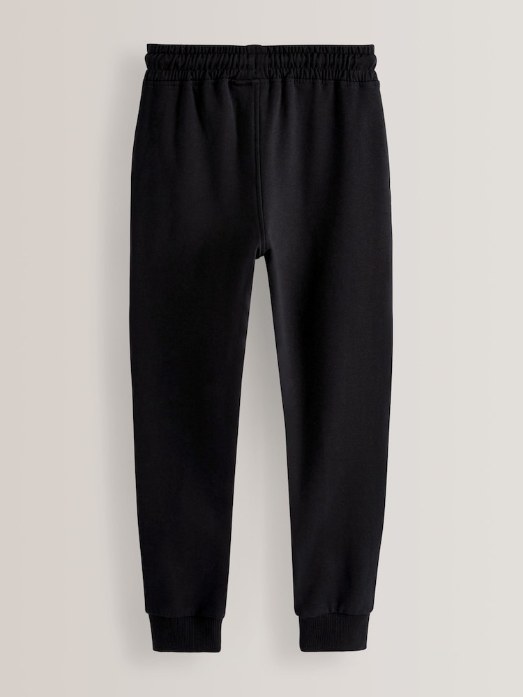 Dark Black Longer Length Skinny Fit Joggers (3-16yrs) - Image 2 of 2