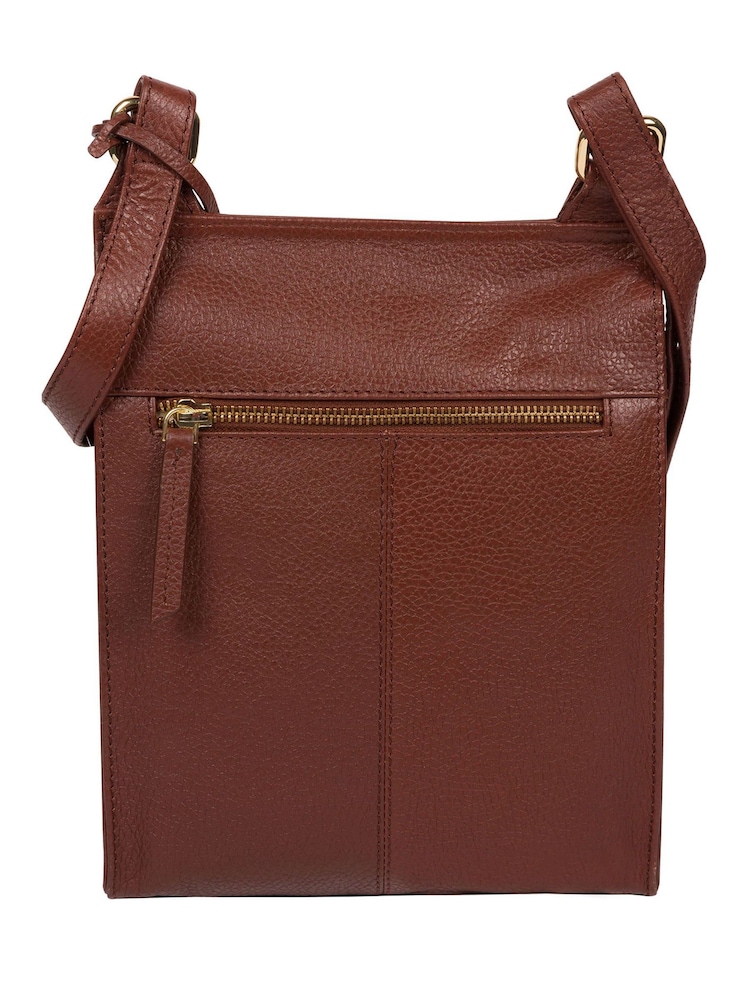 Pure Luxuries London Naomi Leather Cross-Body 100% Cotton Bag - Image 2 of 5
