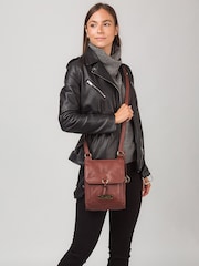 Pure Luxuries London Naomi Leather Cross-Body 100% Cotton Bag - Image 5 of 5