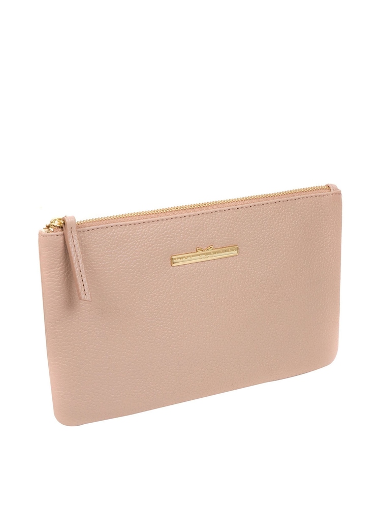 Pure Luxuries London Arlesey Leather 100% Cotton Clutch Bag - Image 5 of 5