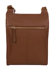 Pure Luxuries London Naomi Leather Cross-Body 100% Cotton Bag - Image 2 of 5