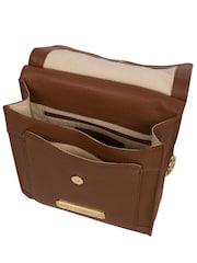Pure Luxuries London Naomi Leather Cross-Body 100% Cotton Bag - Image 4 of 5