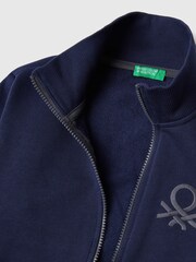 Benetton Boys Blue 100% Cotton Track Top - Image 2 of 2