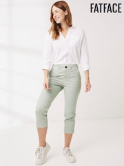 FatFace Farnham Green Cropped Chinos - Image 1 of 4