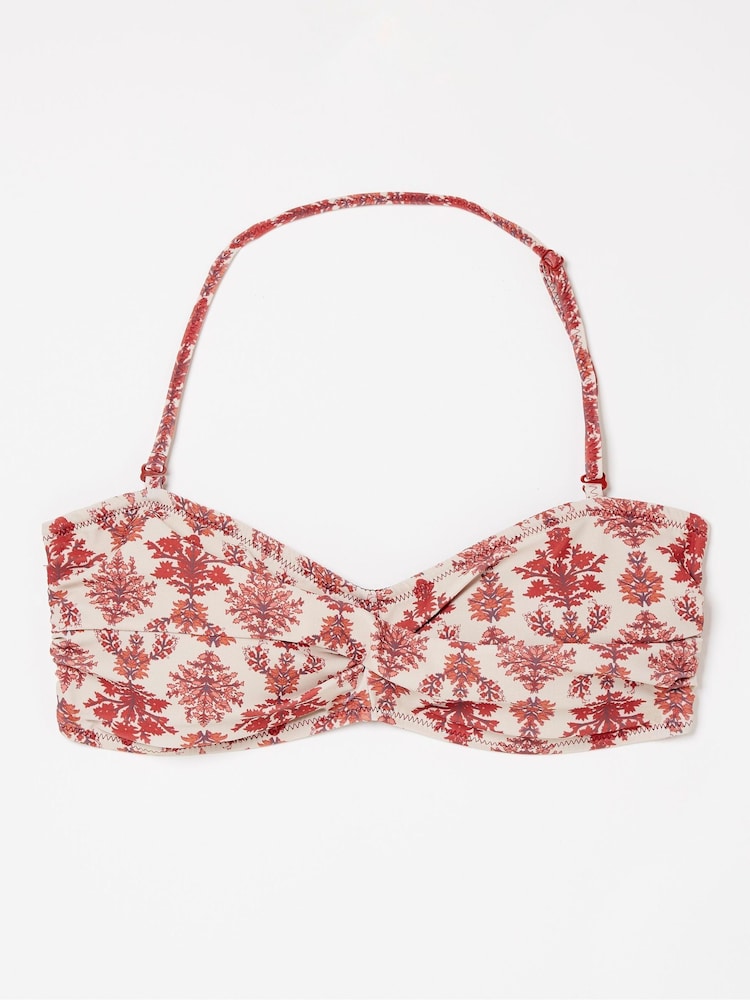 FatFace Jaipur Orange Floral Twist Top - Image 4 of 4