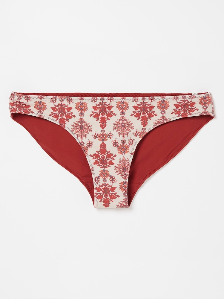 FatFace Orange Jaipur Floral Bikini Bottoms - Image 1 of 1