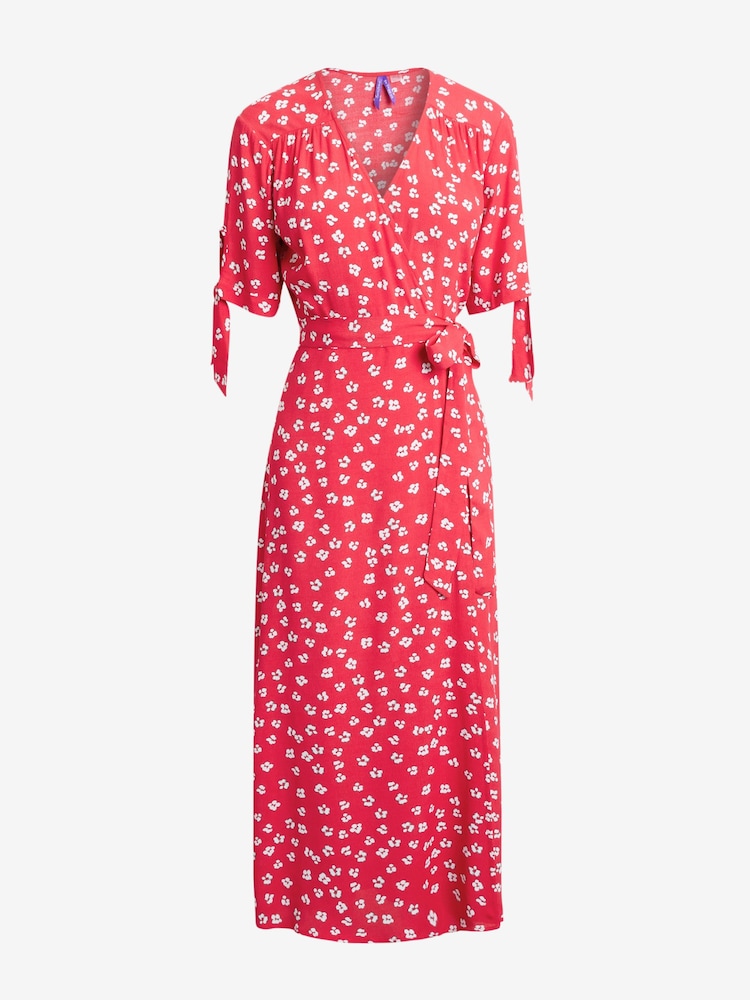 Seraphine Red Midi Wrap Maternity Dress - Image 6 of 6 Seraphine Red Midi Wrap Maternity Dress - Image 6 of 6