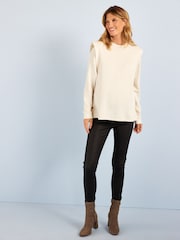 Neutral Maternity/Nursing Popper Side Sweatshirt - Image 2 of 6